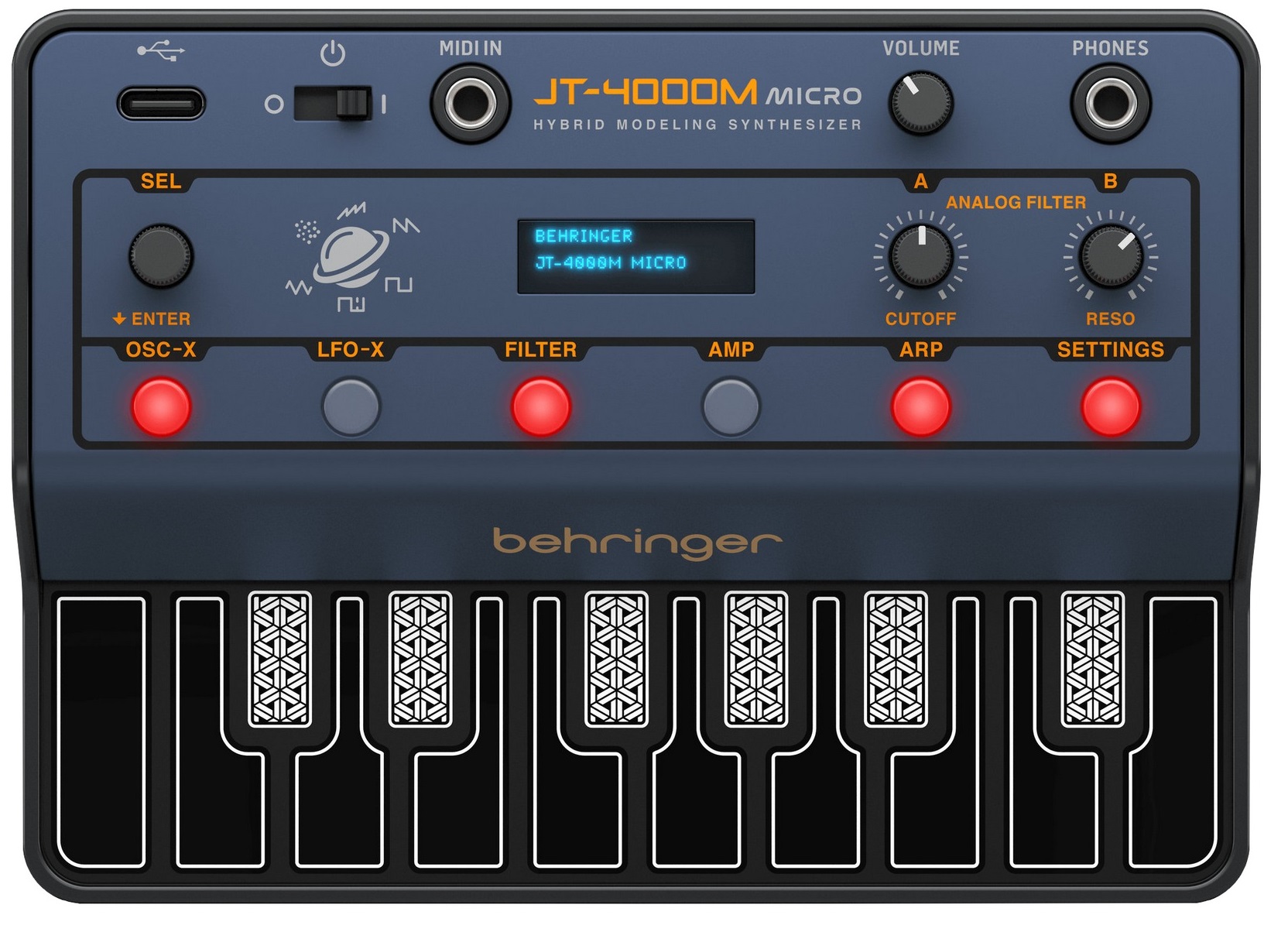 BEHRINGER JT-4000M MICRO: Компактный Гибридный Синтезатор.